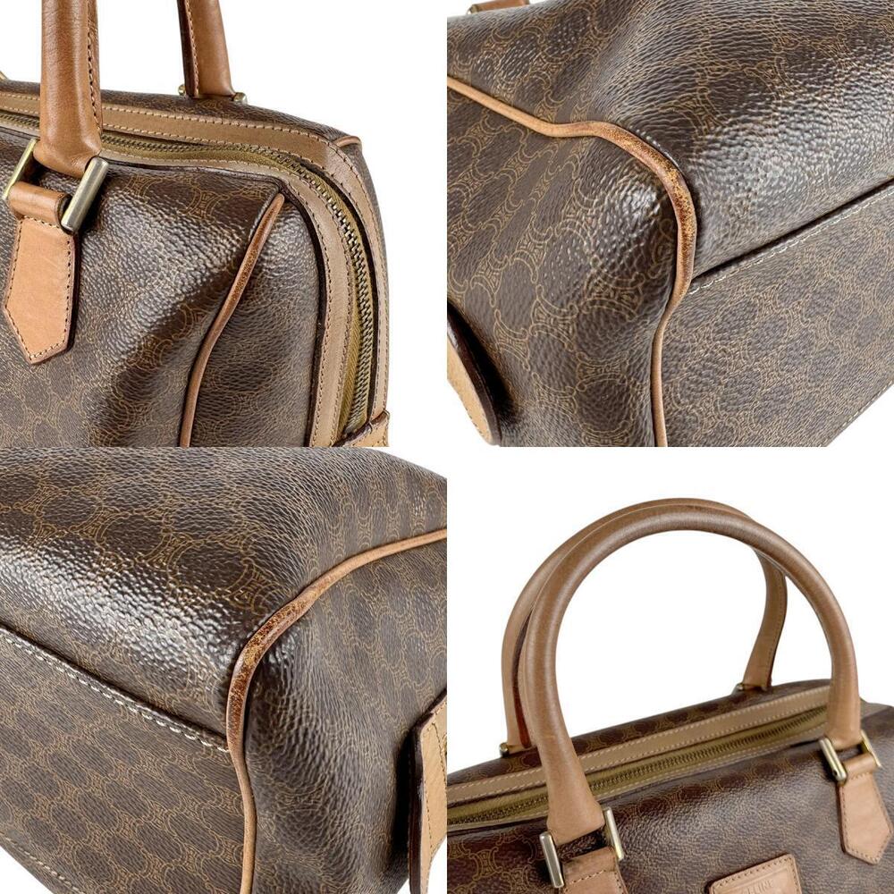 Celine handbag brown Macadam coated canvas leather - Picture 4 of 4